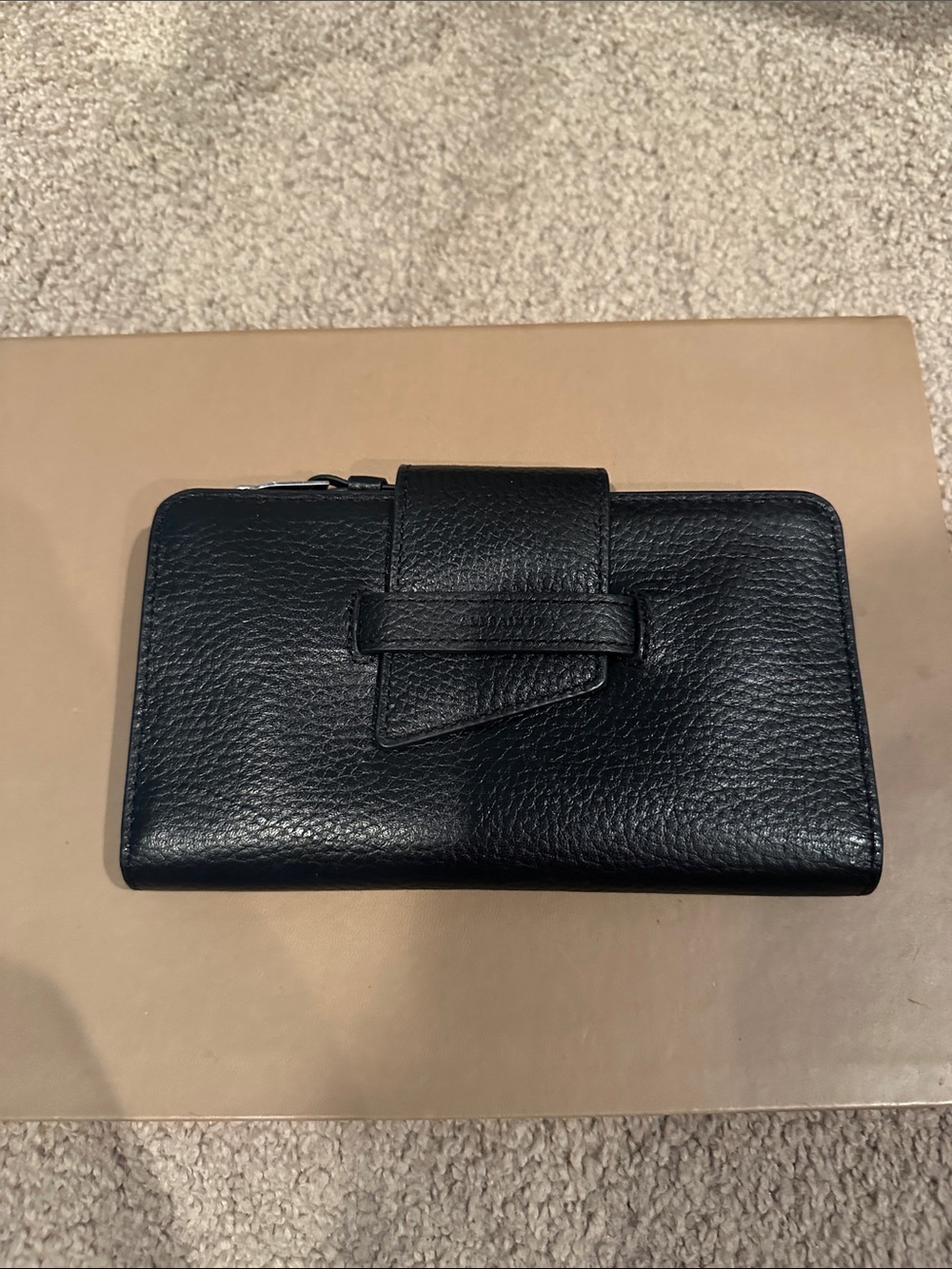 AllSaints Black Leather Wallet